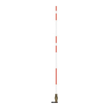 Tapco, Traffic & Parking Control Co Hydrant/Utility Marker, 7' Long with Flat Bracket, Red/White 2673-00002